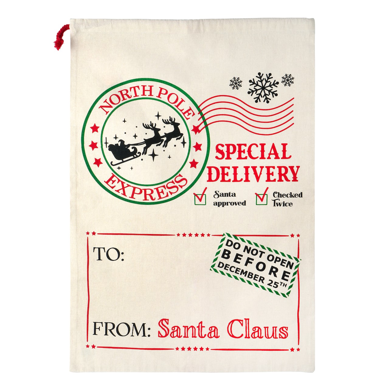 Large Do Not Open Santa Sack by Celebrate It™